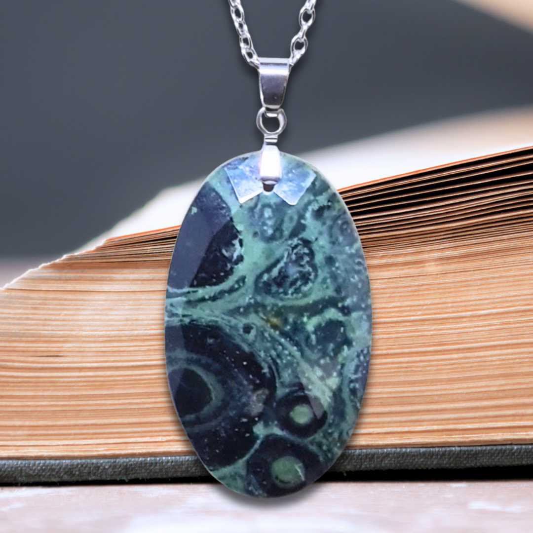 Pendentif facetté en Rhyolite Kambaba (PE1802)