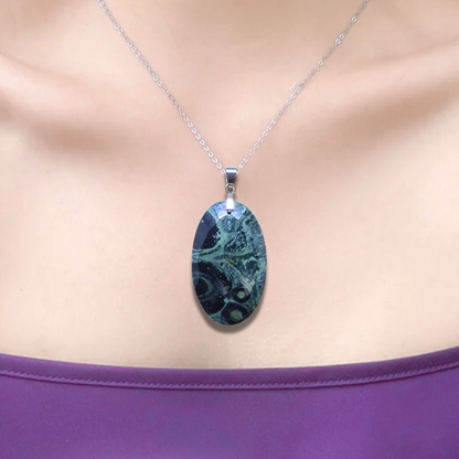 Pendentif facetté en Rhyolite Kambaba (PE1802)