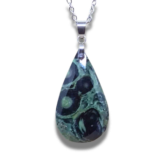 Pendentif facetté en Rhyolite Kambaba (PE1801)