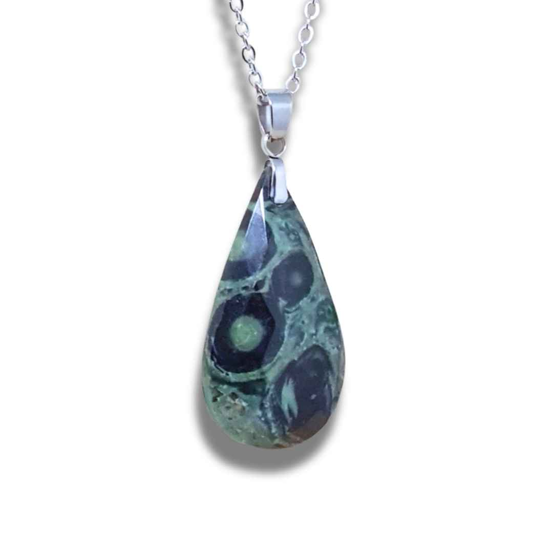 Pendentif facetté en Rhyolite Kambaba (PE1801)