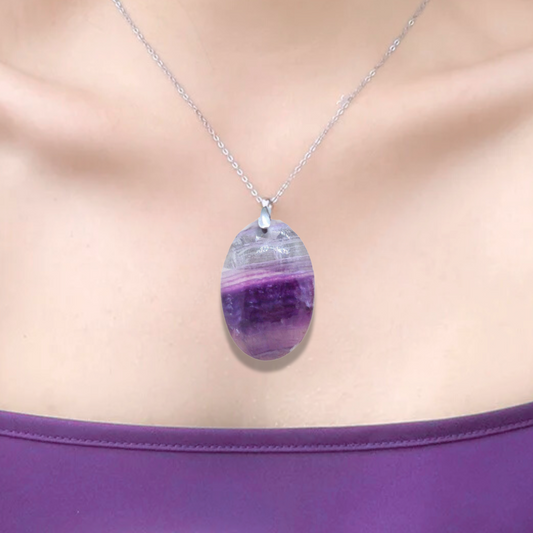 Pendentif en Fluorite (PE714) - ENAE Minéraux