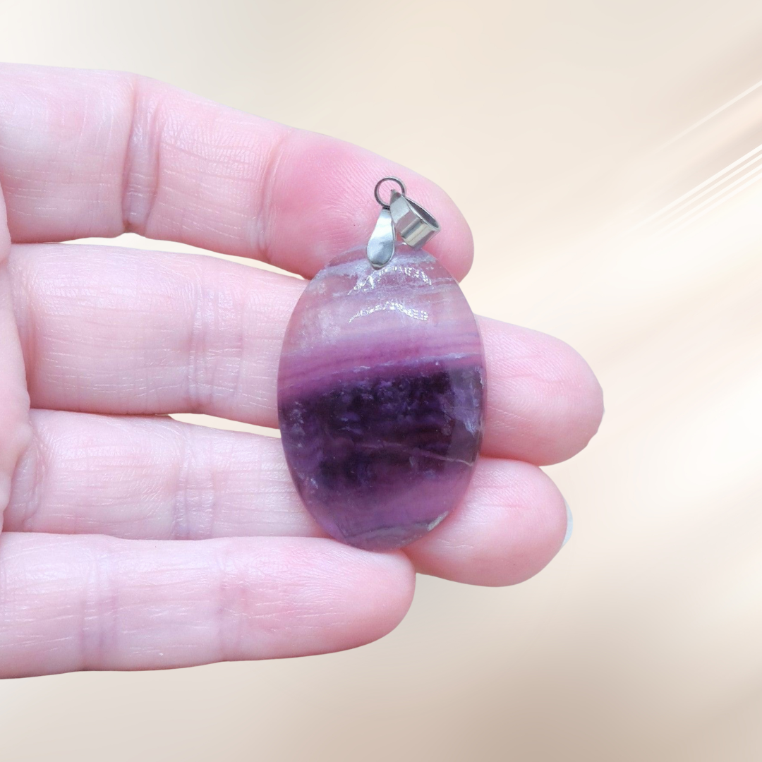 Pendentif en Fluorite (ou Fluorine) (PE714)