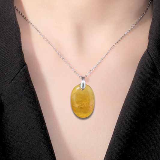 Pendentif en Fluorite jaune (PE1980)