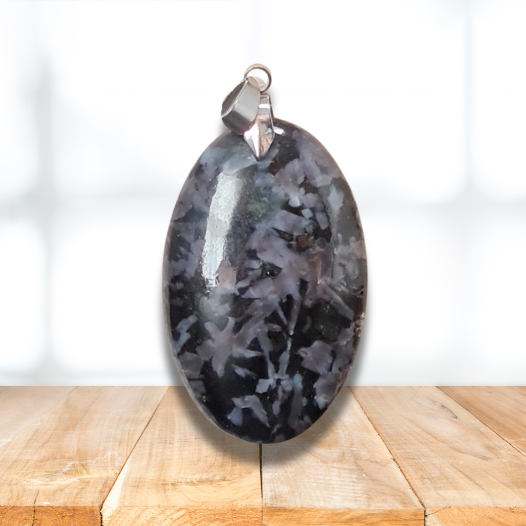 Pendentif en Gabbro (PE1514) - ENAE Minéraux