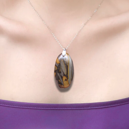 Pendentif en Jaspe Bambou (PE1961)