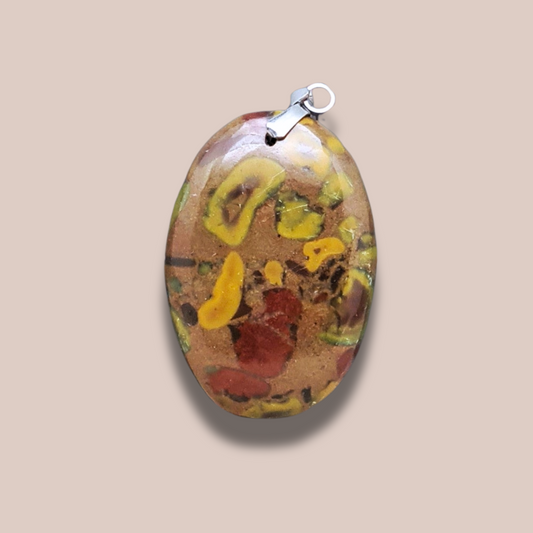 Pendentif en Jaspe Bambou (PE1237)