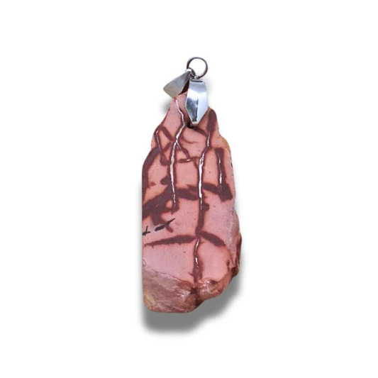 Pendentif en Jaspe bicolore dos brut (PE1953) - ENAE Minéraux