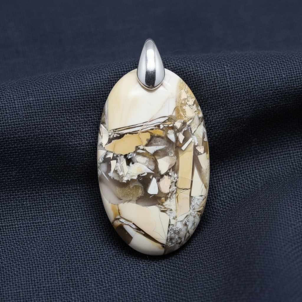 Pendentif en Jaspe Bréchique (PE746)