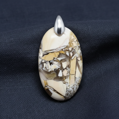 Pendentif en Jaspe Bréchique (PE746)