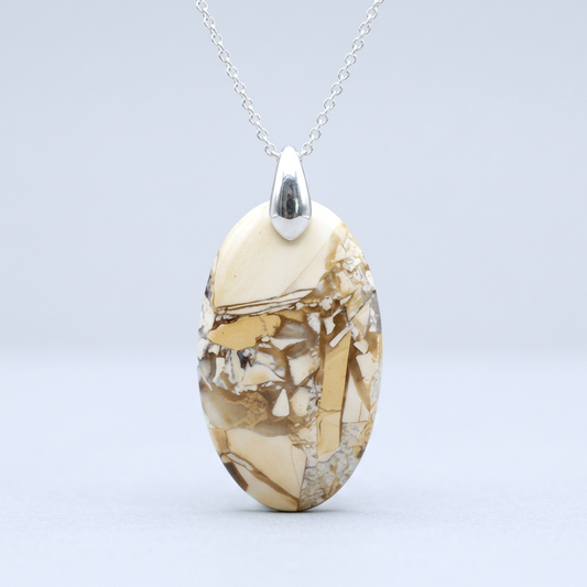 Pendentif en Jaspe Bréchique (PE746)