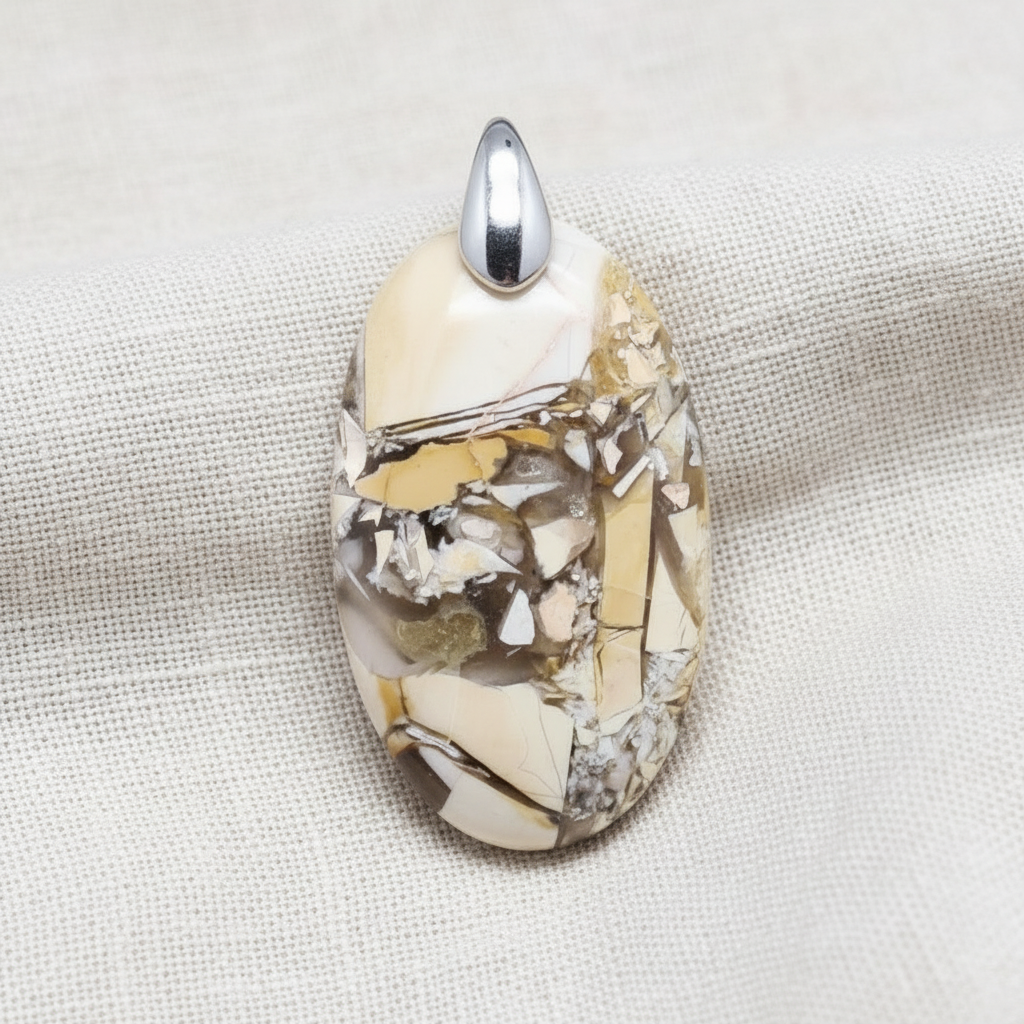 Pendentif en Jaspe Bréchique (PE746)