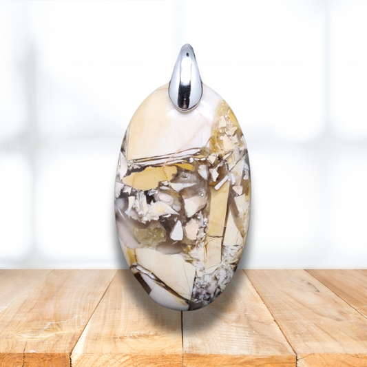 Pendentif en Jaspe Bréchique (PE746) - ENAE Minéraux