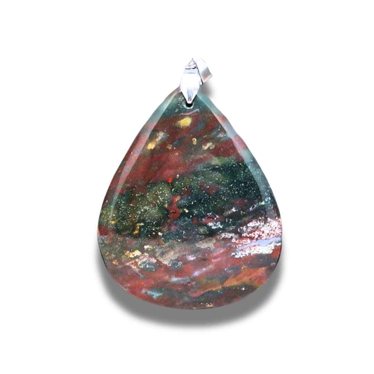 Pendentif en Jaspe Héliotrope (PE1478-3) - ENAE Minéraux