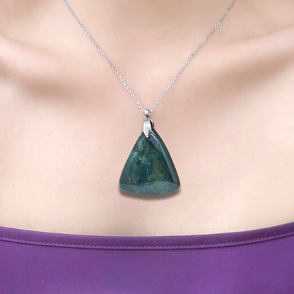 Pendentif en Jaspe Héliotrope (PE1478)