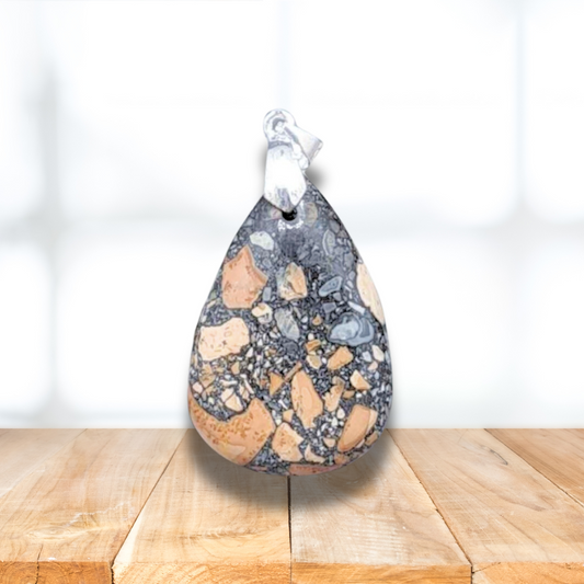 Pendentif en Jaspe Maligano (PE1359) - ENAE Minéraux