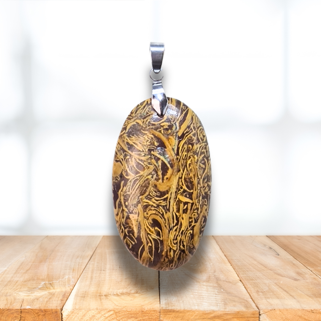 Pendentif en Jaspe Maryam (PE1690) - ENAE Minéraux