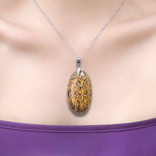 Pendentif en Jaspe Maryam (PE1690) - ENAE Minéraux
