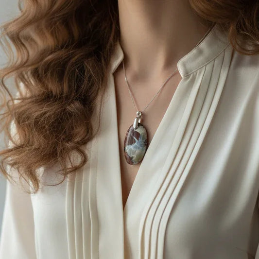 Pendentif en Lithophyse (Rhyolite) (PE1598)