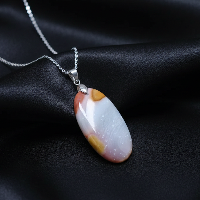 Pendentif en Jaspe Polychrome (PE1321)