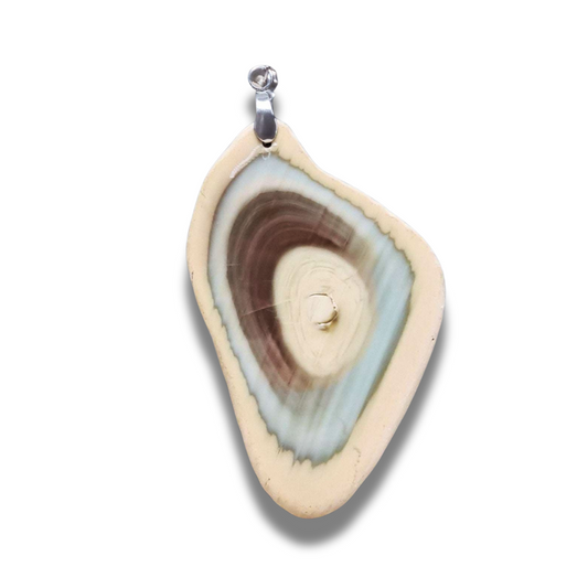 Pendentif biface en Jaspe Impérial (PE1105) - ENAE Minéraux