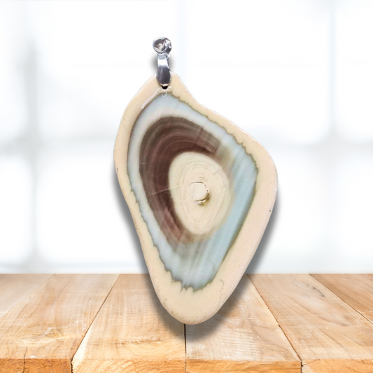 Pendentif biface en Jaspe Impérial (PE1105) - ENAE Minéraux