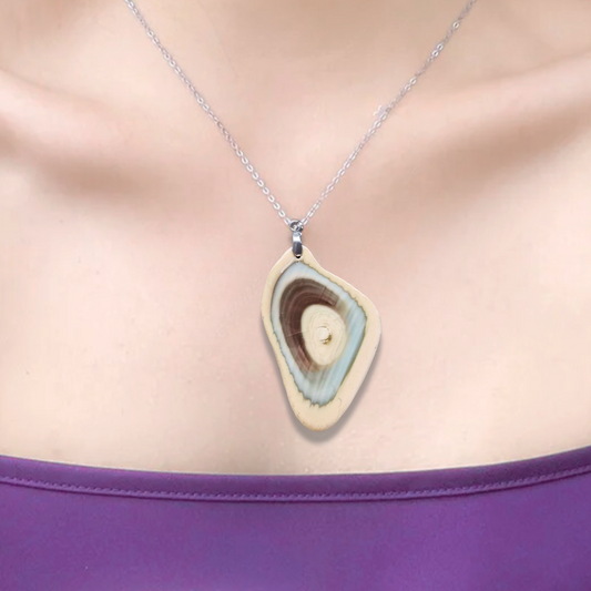 Pendentif biface en Jaspe Impérial (PE1105) - ENAE Minéraux