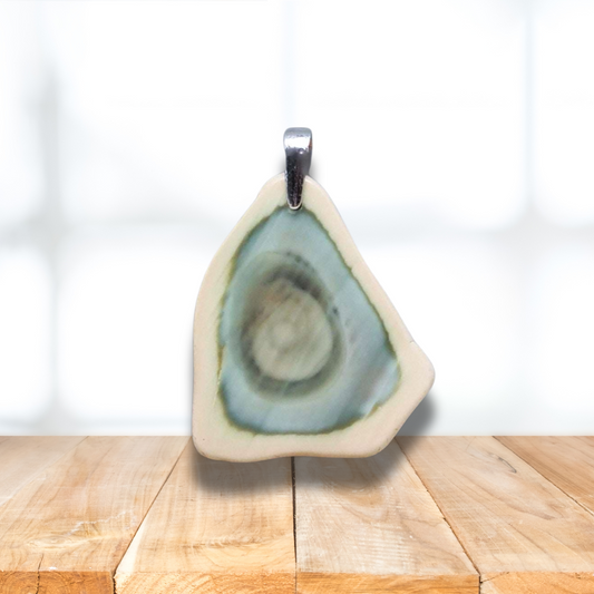 Pendentif biface en Jaspe  Impérial (PE993) - ENAE Minéraux