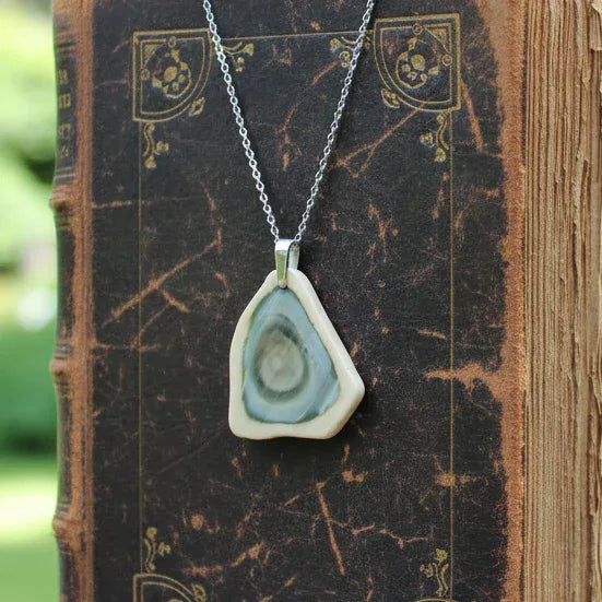 Pendentif biface en Jaspe Impérial (PE993)