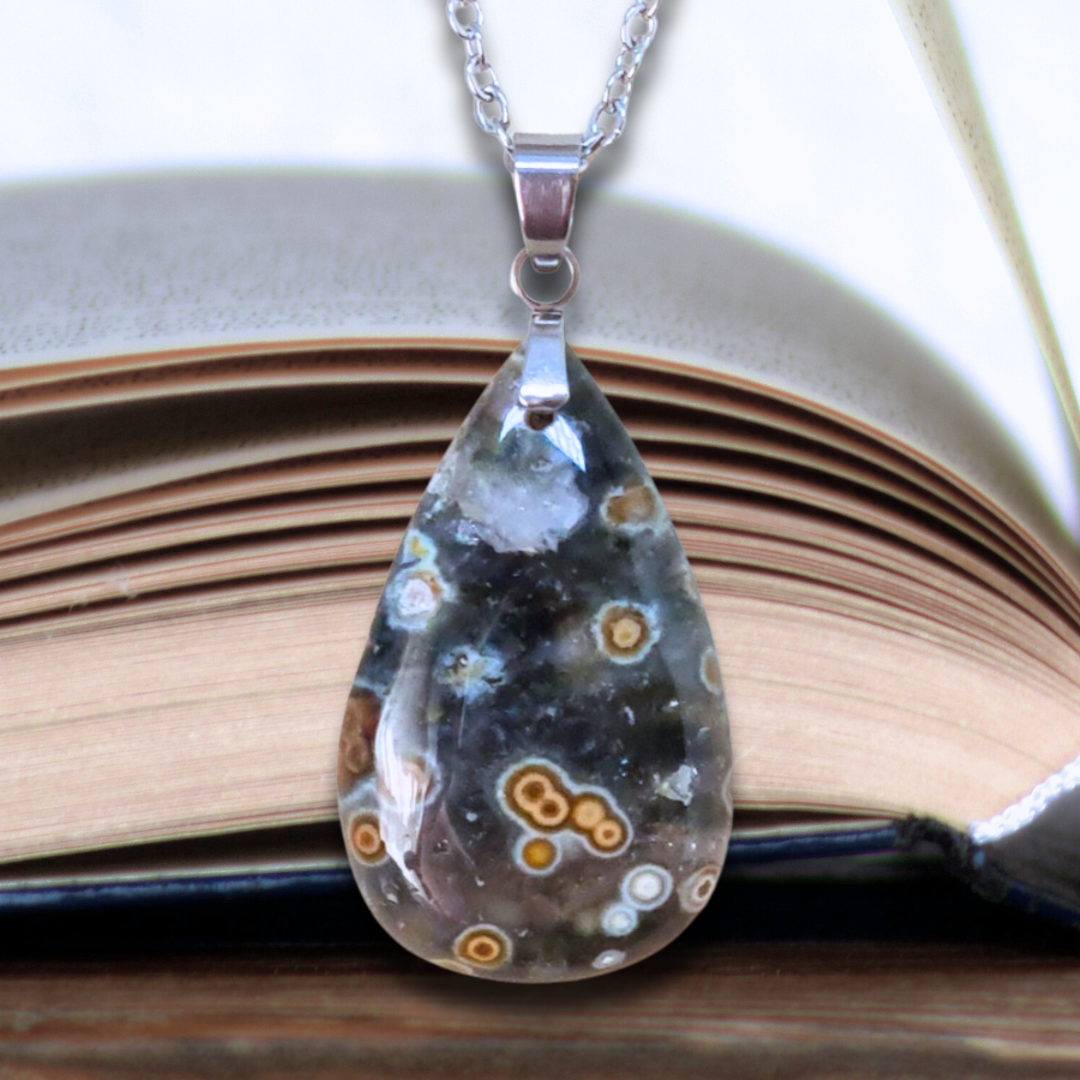 Pendentif en Rhyolite Océan (PE1596-3)