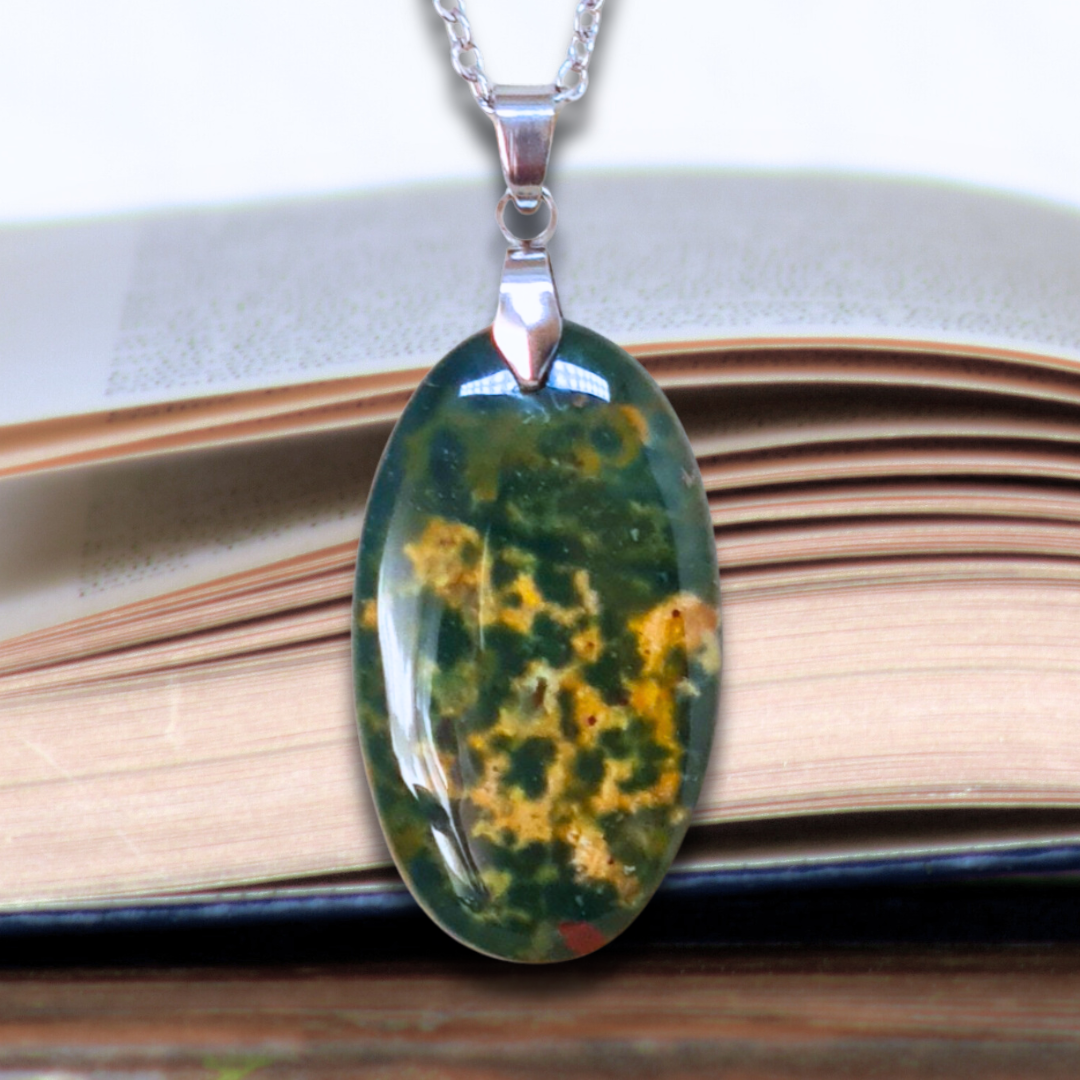 Pendentif en Rhyolite Océan (PE1859)