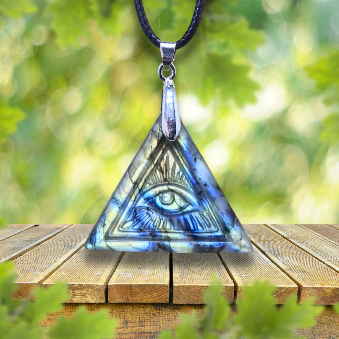 Pendentif Œil de la Providence en Labradorite (PE2029-1)