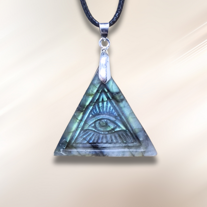 Pendentif Œil de la Providence en Labradorite (PE2029-2)