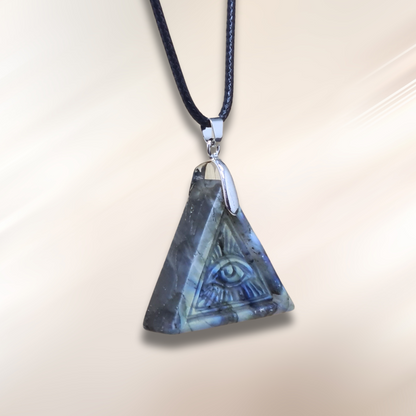 Pendentif Œil de la Providence en Labradorite (PE2029-1)