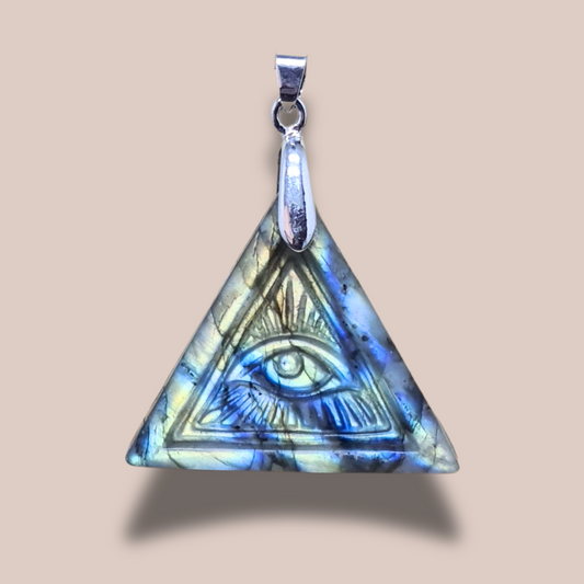 Pendentif Œil de la Providence en Labradorite (PE2029-1)