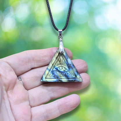 Pendentif Œil de la Providence en Labradorite (PE2029-1)