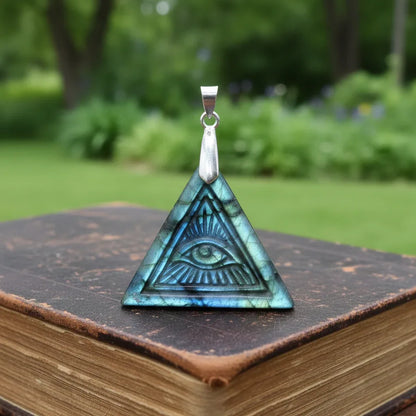 Pendentif Œil de la Providence en Labradorite (PE2029-2)