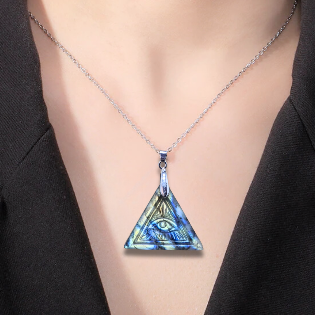 Pendentif Œil de la Providence en Labradorite (PE2029-1)