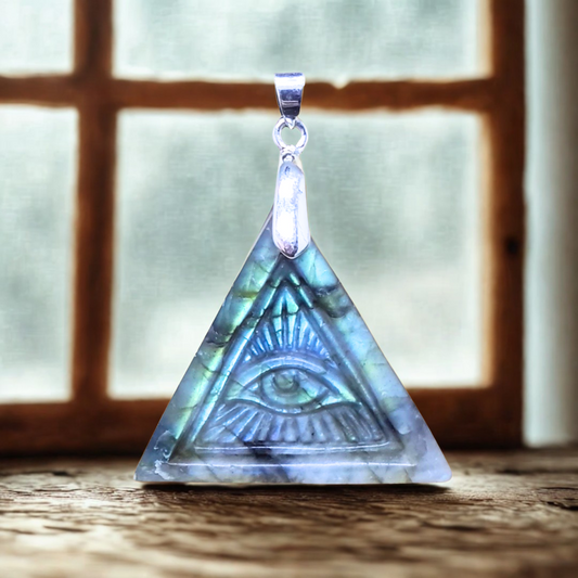 Pendentif Œil de la Providence en Labradorite (PE2029-2)
