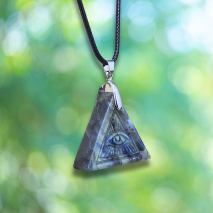 Pendentif Œil de la Providence en Labradorite (PE2029-1)