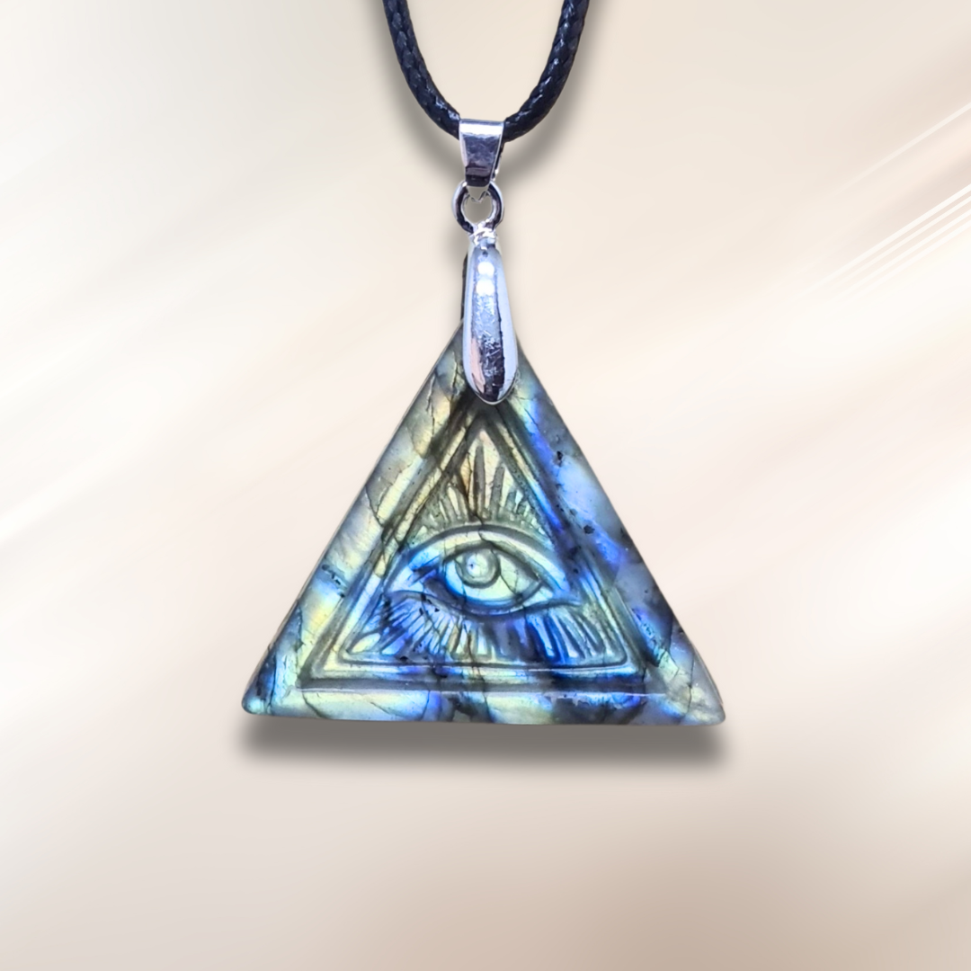 Pendentif Œil de la Providence en Labradorite (PE2029-1)