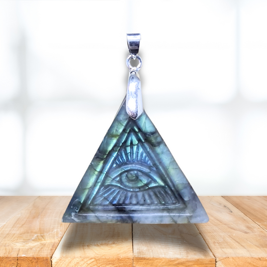 Pendentif Œil de la Providence en Labradorite (PE2029-2) - ENAE Minéraux