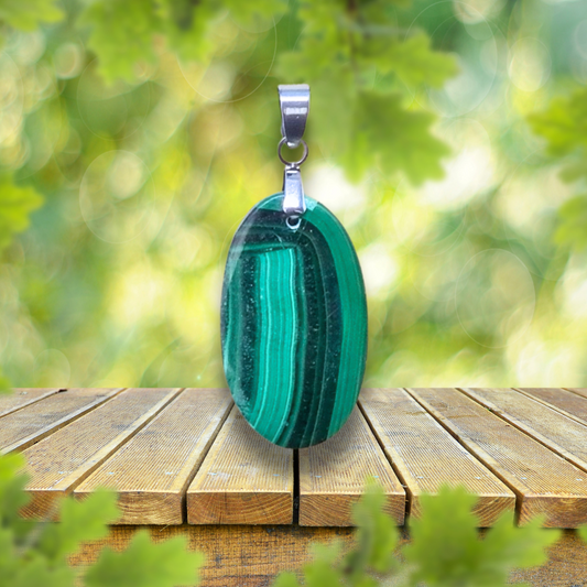 Pendentif en Malachite (PE2000-2)