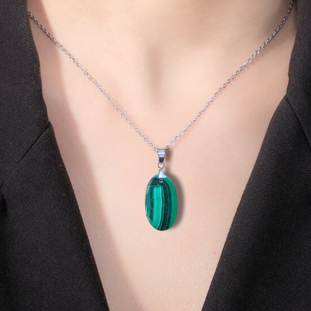 Pendentif en Malachite (PE2000-2)