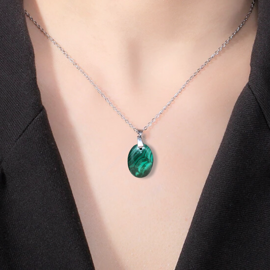 Pendentif en Malachite (PE1638-2)