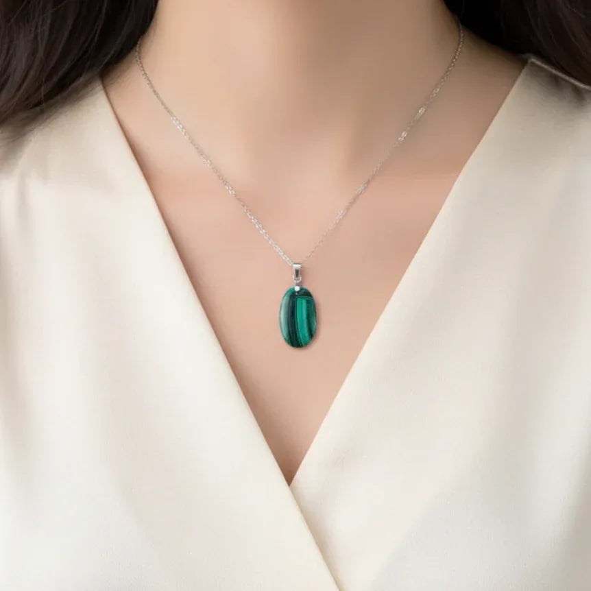 Pendentif en Malachite (PE2000-1)