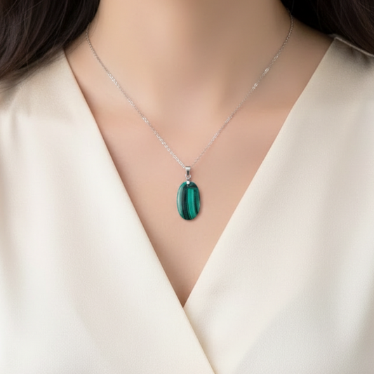 Pendentif en Malachite (PE2000-1)