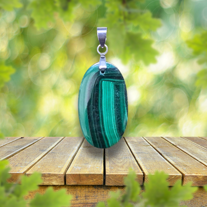 Pendentif en Malachite (PE2000-1)