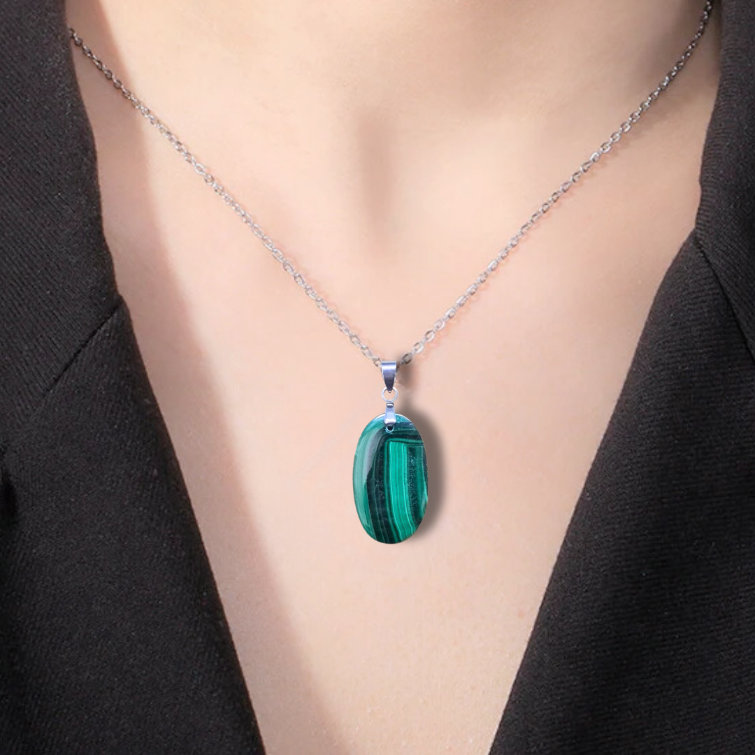 Pendentif en Malachite (PE2000-1)