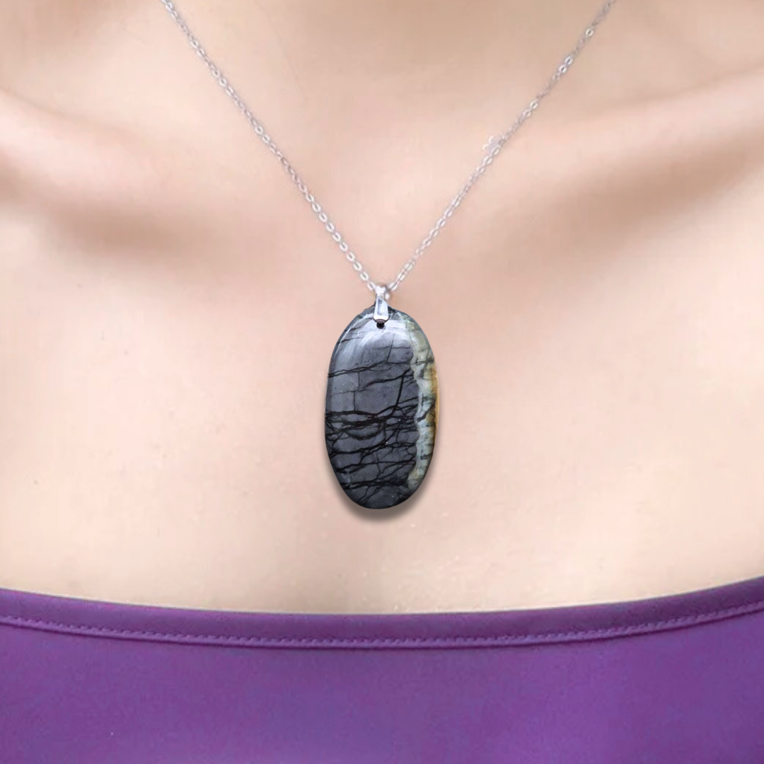 Pendentif en Marbre Picasso (PE1104) - ENAE Minéraux