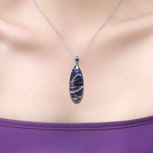 Pendentif en Marbre Picasso (PE975) - ENAE Minéraux